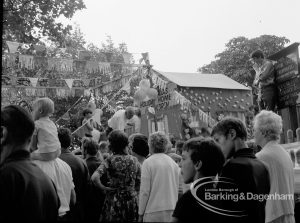 Barking Carnival 1970, showing onlookers near entrance, bunting, et cetera, 1970