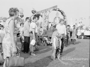 Barking Carnival 1970, showing spectators and a floral float, 1970