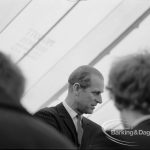 The Duke of Edinburgh’s visit to Cambell School, Langley Crescent, Dagenham, showing the Duke with visitors, 1970