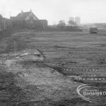 Dagenham old village housing development, showing cleared site looking south, 1971