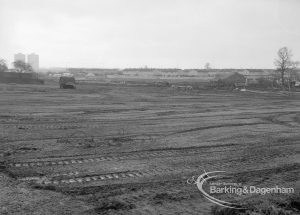 Dagenham old village housing development, showing cleared site looking south-south-west, 1971