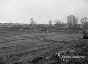 Dagenham old village housing development, showing cleared site looking west-south-west, 1971