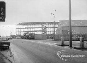 Industry, showing old Ever-Ready Factory, Rainham Road South, Dagenham, skeleton only and nearly gone, 1971