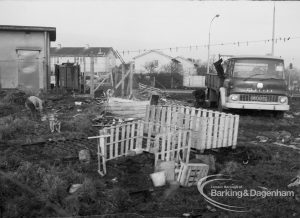 Gypsy encampment, showing site after gypsies left in February, 1971