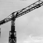 Vicarage Road, Dagenham housing redevelopment, showing crane erected, 1971