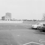Car park off Broad Street, Dagenham, looking north, 1971