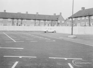 Car park off Broad Street, Dagenham, looking west, 1971