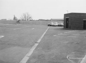 Car park off Broad Street, Dagenham, looking east, 1971