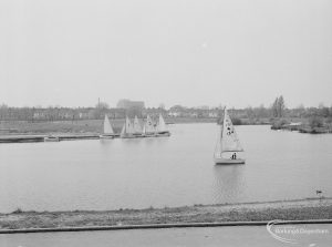 Mayesbrook Park, Dagenham, showing sailing yachts, 1971
