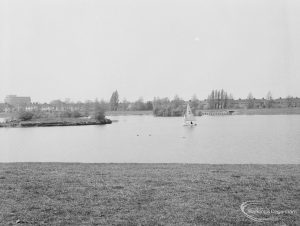 Sailing boats at Mayesbrook Park, Dagenham, 1971