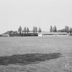 Goresbrook Road area, Dagenham, viewed looking north across field from Goresbrook Road, 1971