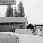 Photographic negative taken from the east of the new Boathouse at Barking Park, Barking, 1971