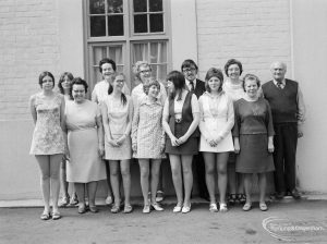 London Borough of Barking Libraries Department staff at Rectory Library, Dagenham, 1971