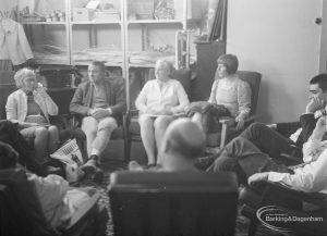 London Borough of Barking Welfare Department, showing members of discussion group [possibly at Porters Avenue Occupation Centre, Dagenham], 1971