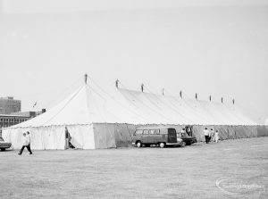 Dagenham Town Show 1971 at Central Park, Dagenham, showing large marquee, 1971