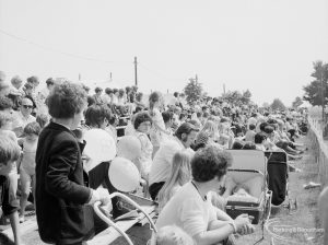 Dagenham Town Show 1971 at Central Park, Dagenham, showing section of Arena audience including mothers with children, 1971