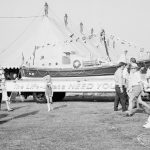 Dagenham Town Show 1971 at Central Park, Dagenham, showing ‘The Life-boats Need You’ model on float, 1971