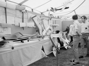 Dagenham Town Show 1971 at Central Park, Dagenham, showing Model Aircraft stand and exhibitors, 1971