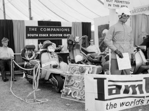 Dagenham Town Show 1971 at Central Park, Dagenham, showing The Companions: South Essex Scooter Club stand, 1971