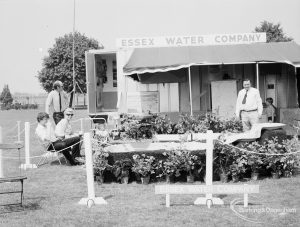 Dagenham Town Show 1971 at Central Park, Dagenham, showing Essex Water Company outdoor exhibit on lawn, 1971