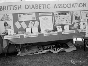Dagenham Town Show 1971 at Central Park, Dagenham, showing British Diabetic Association stand, 1971