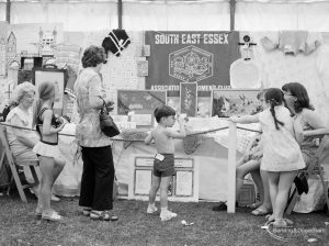 Dagenham Town Show 1971 at Central Park, Dagenham, showing the stand for the South East Essex branch of the National Association of Women’s Clubs, 1971
