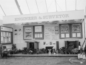 Dagenham Town Show 1971 at Central Park, Dagenham, showing the Engineer and Surveyor stand, 1971
