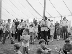 Dagenham Town Show 1971 at Central Park, Dagenham, showing visitors at the event,1971