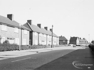 Housing in Ford Road, Dagenham, showing east side looking south, 1971