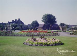 Britain in Bloom competition, showing St Chad’s Park, Chadwell Heath and Japan Road School, 1971