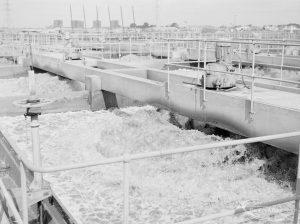 Sewage Works Reconstruction (Riverside Treatment Works) XXII, showing sewage mixing vats and crystals, 1971