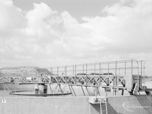 Sewage Works Reconstruction (Riverside Treatment Works) XXII, showing digester with gantry centrally pivoted, 1971