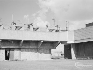Sewage Works Reconstruction (Riverside Treatment Works) XXII, showing construction of elevated conduit supports, 1971