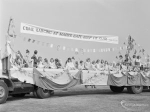 Barking Carnival 1971 from Mayesbrook Park, showing ‘Come Dancing at Marks Gate Keep Fit Club’ float, 1971