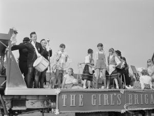 Barking Carnival 1971 from Mayesbrook Park, showing The Girls’ Brigade float, 1971