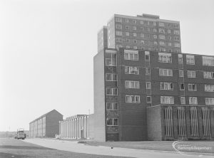 Becontree Heath housing development, showing new buildings on site south of Civic Centre, Dagenham, 1971