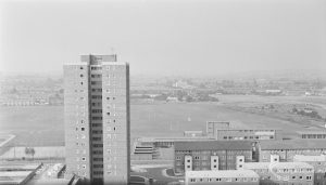 Becontree Heath housing development, showing new buildings on site north of Becontree Heath, Dagenham, 1971