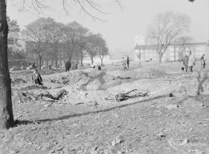 Barking Abbey recent excavation, showing general view to north-west, 1971