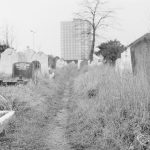 Neglected churchyard at ...
