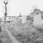 Neglected churchyard at ...