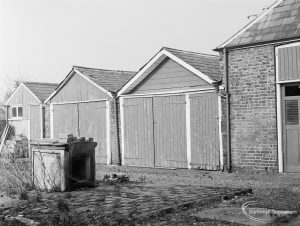 Site for Housing development at Paulatim Lodge, Chadwell Heath, taken after fire in roof and showing the stables range from south-east, 1972
