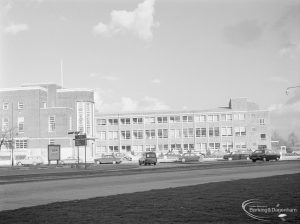 Civic Centre, Dagenham extension, from west, 1972