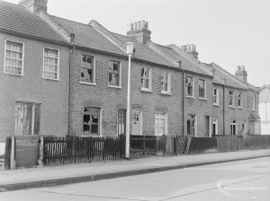 Houses on west side of Exeter Road, Dagenham prior to demolition, 1972
