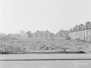 Housing, showing land between Moss Road and Rectory Road, Dagenham awaiting development, 1972