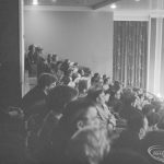 Public meeting on ‘Fair Rents’ bill at Assembly Hall, Barking, showing spectators in the gallery, 1972