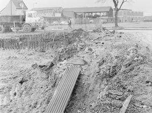 Borough Engineer’s Department clearance of site at Lindsell Road, Barking (Gascoigne 4, Stage 2), showing entrance to site from Lindsell Road, 1972