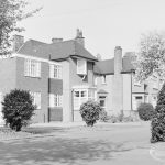 Exterior of Abbeyfield Society (Barking) Limited, Strathfield Gardens, Barking, from south-east, 1972