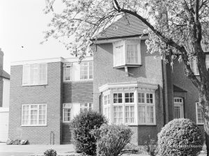Exterior of Abbeyfield Society (Barking) Limited, Strathfield Gardens, Barking, from the east, 1972
