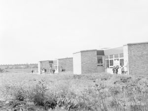 Large, single storey, flat-roofed building [possibly in Barking or Dagenham], 1972