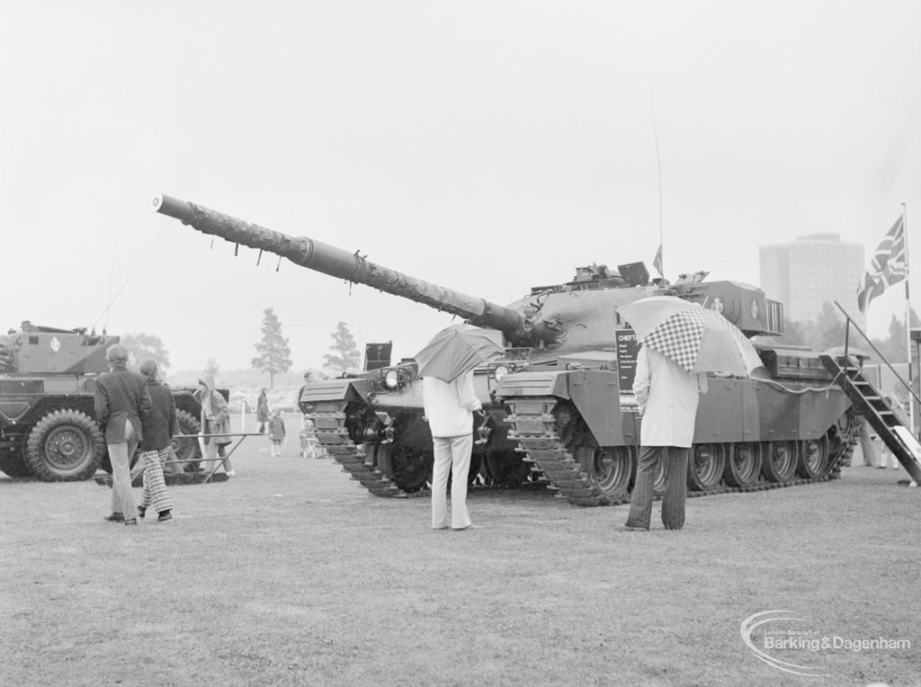 Dagenham Town Show 1972 at Central Park, Dagenham, showing tank, 1972